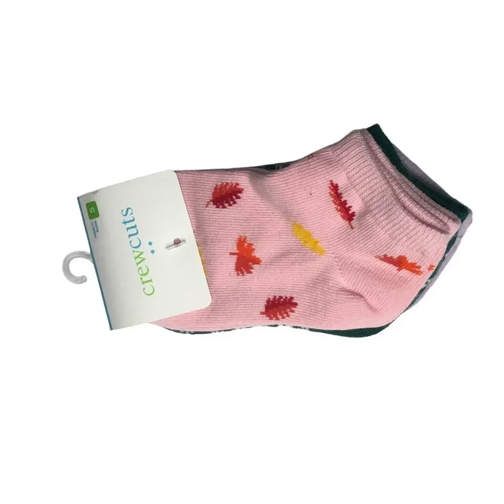 Crewcuts Girl's Fall Theme Multi- Print Socks Three Pairs  Sz S NWT